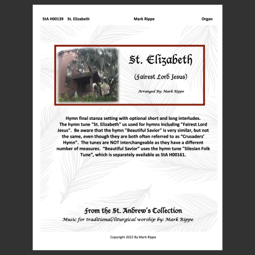 St. Elizabeth (Fairest Lord Jesus) - StA H00139