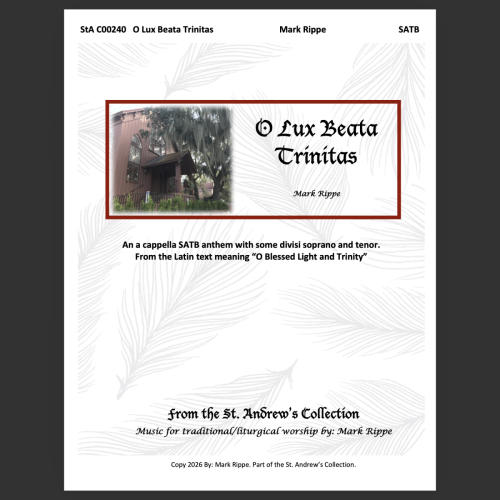 O Lux Beata Trinitas (StA C00240) SATB a cappella