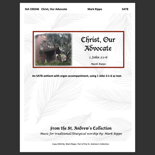 Christ, Our Advocate (StA C00246) SATB
